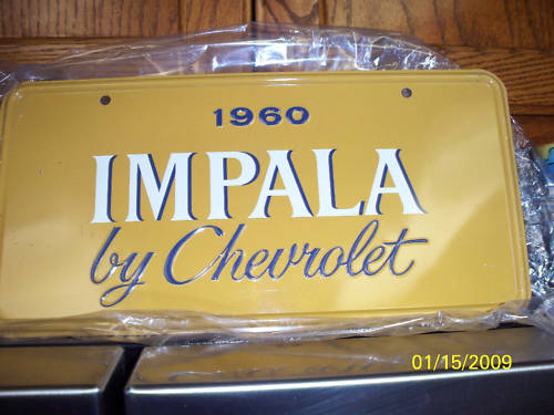 1960 Dealer Show Room "License Plate"