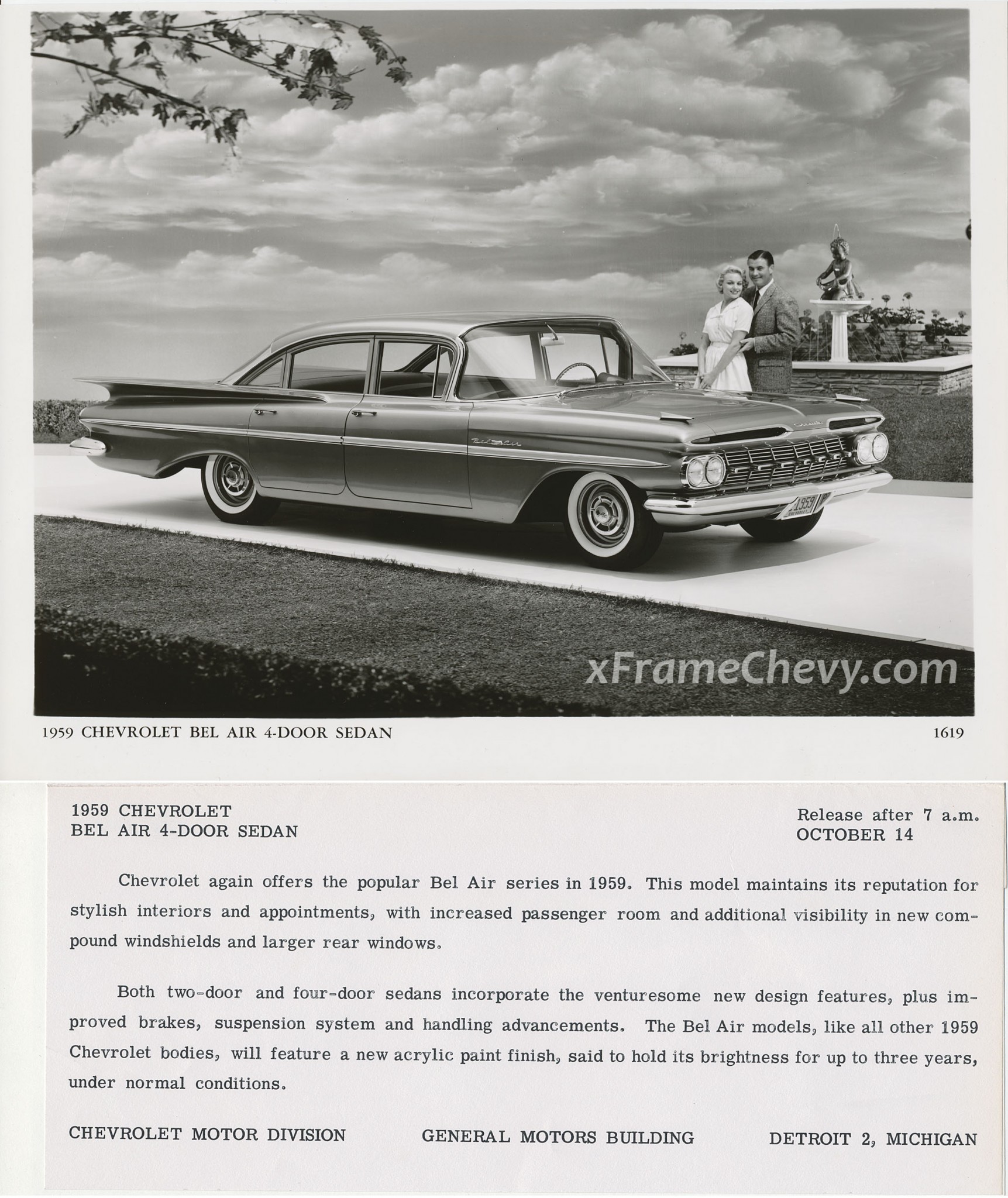 photo GM Photographic - 1959 Chevrolet Bel Air 4-door Sedan