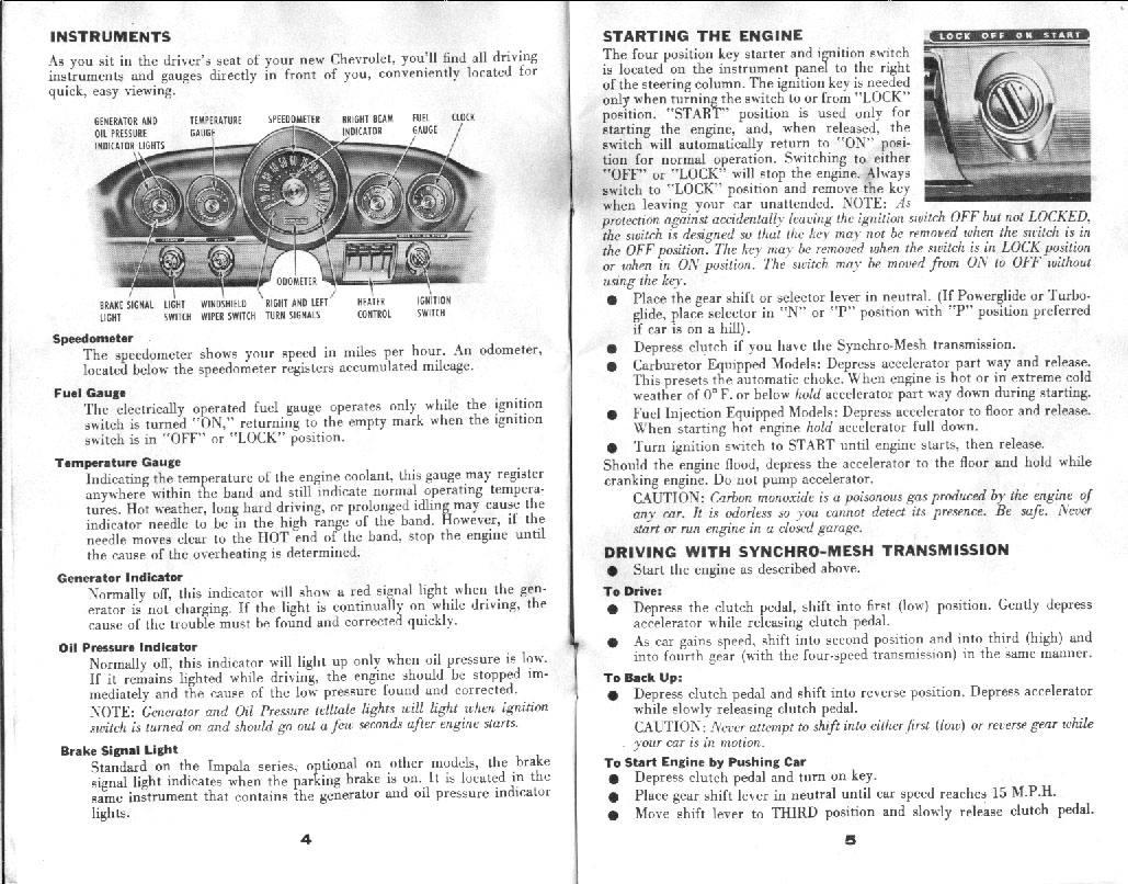 1959 Chevrolet Owners Manual 4 - xFrameChevy.com